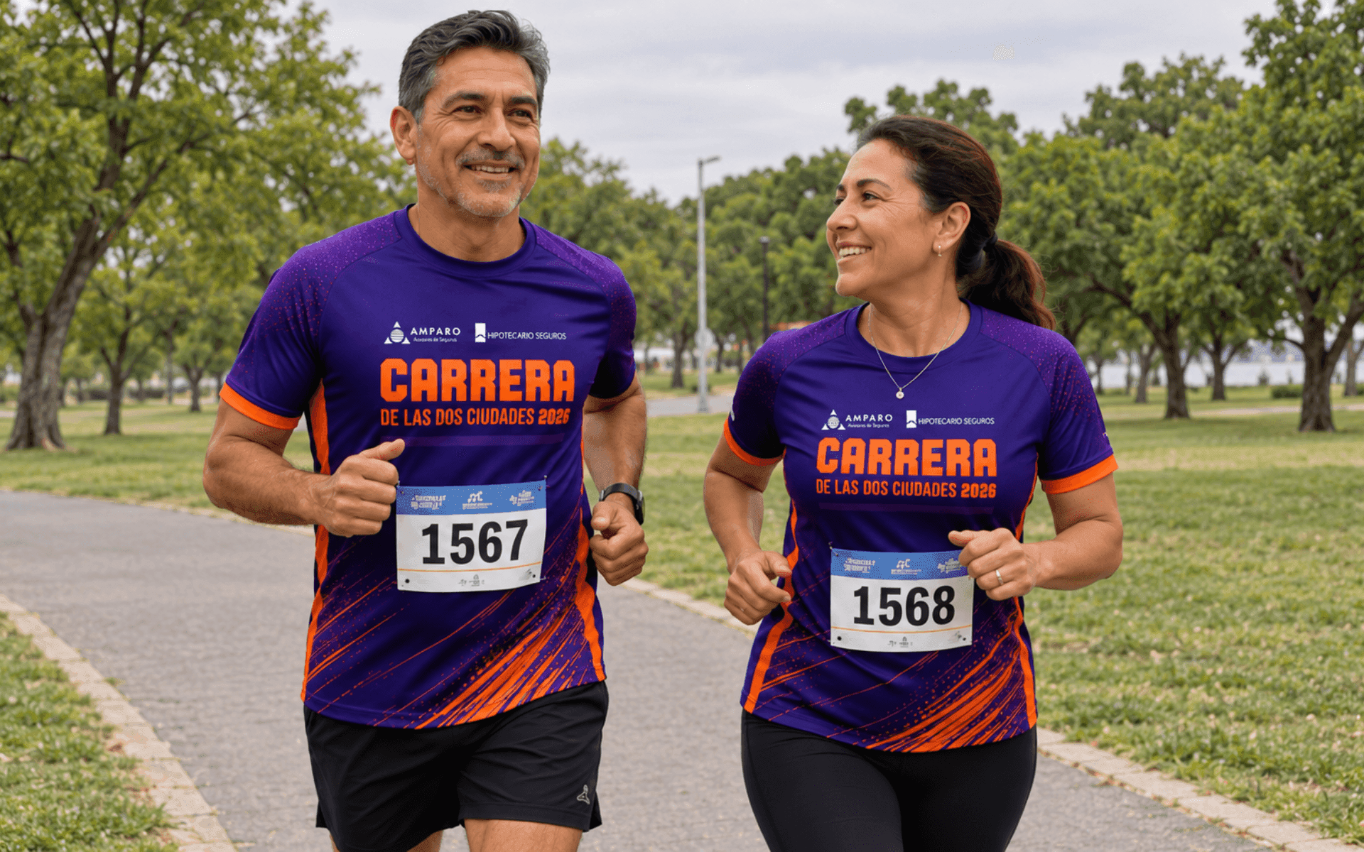 Amparo acompañó la Carrera de las Dos Ciudades junto a Hipotecario Seguros